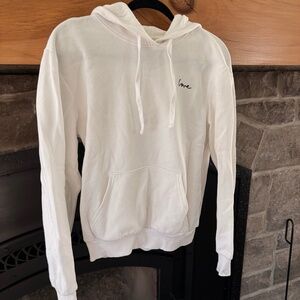 White Hoodie with “Love” Graphic